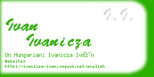 ivan ivanicza business card